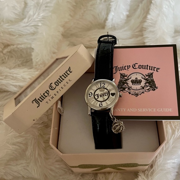 *Rare find* Vintage Juicy Couture Stainless Steel and Black Leather Strap Watch - Picture 3 of 10